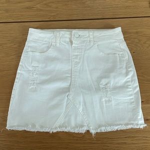 Justice White Denim Mini Skirt